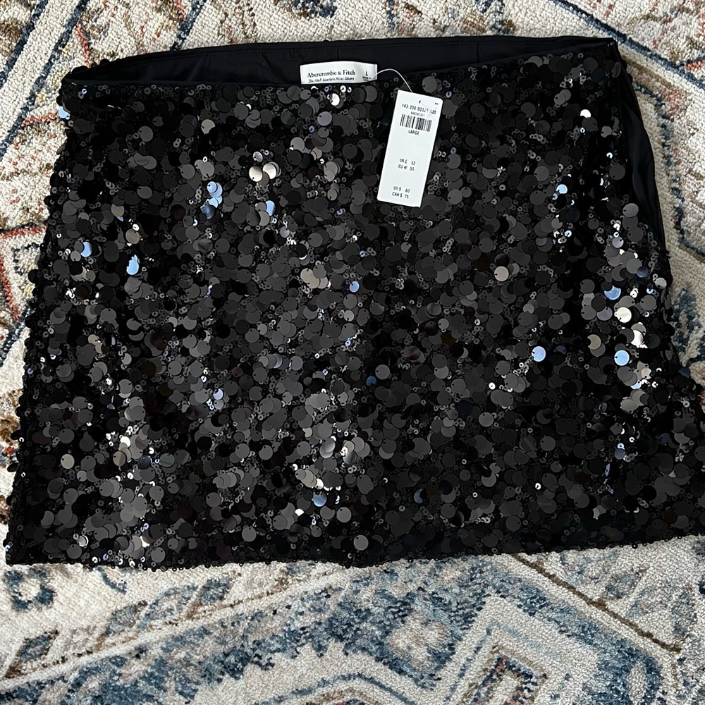 Black A&F Sequin Skort